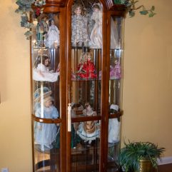 Outstanding Tall Lighted Curio Cabinet